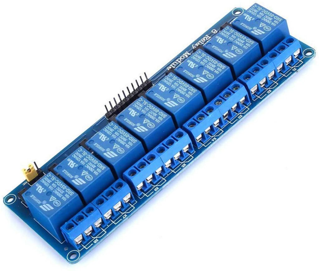 Module relais 8 canaux 12V – Commande industrielle – E-Lab 360