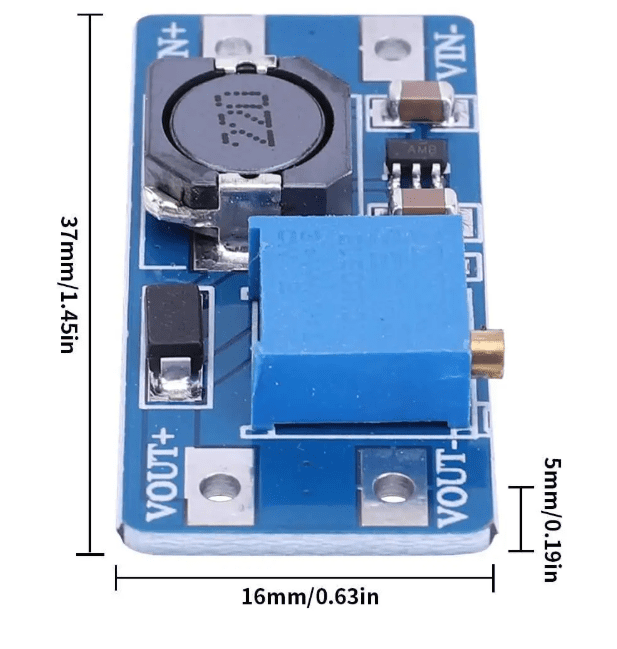 Module DC-DC élévateur MT3608 – Step-Up réglable 2A avec entrée Micro-USB – Image 4