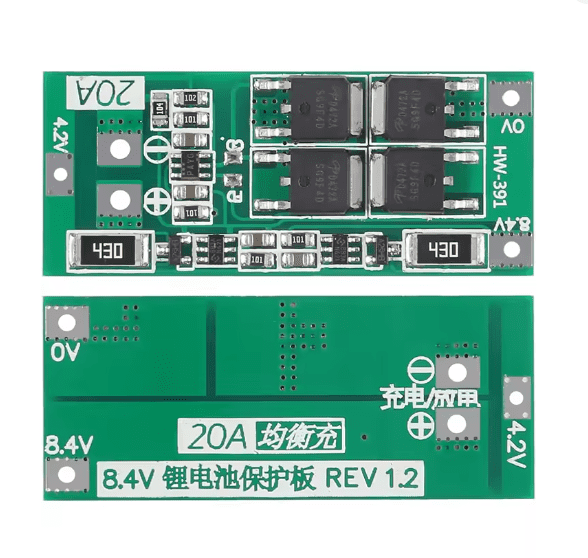 Carte BMS 2S 20A pour batterie lithium Li-ion 18650 – Protection et équilibrage – Image 3