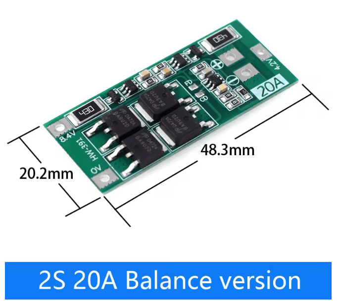 Carte BMS 2S 20A pour batterie lithium Li-ion 18650 – Protection et équilibrage – Image 4