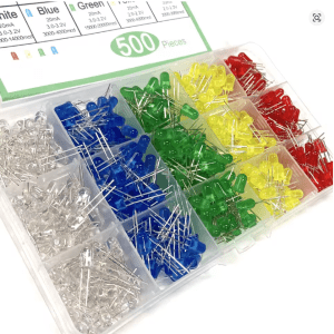Kit LED 5mm (F5) – Diodes électroluminescentes multicolores – 500 pcs / boîte