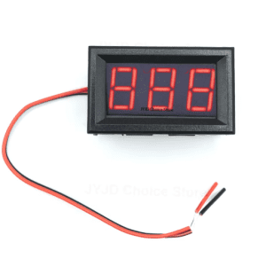 Voltmètre numérique DC 4,5V–30V – LED 0,56” – Étanche