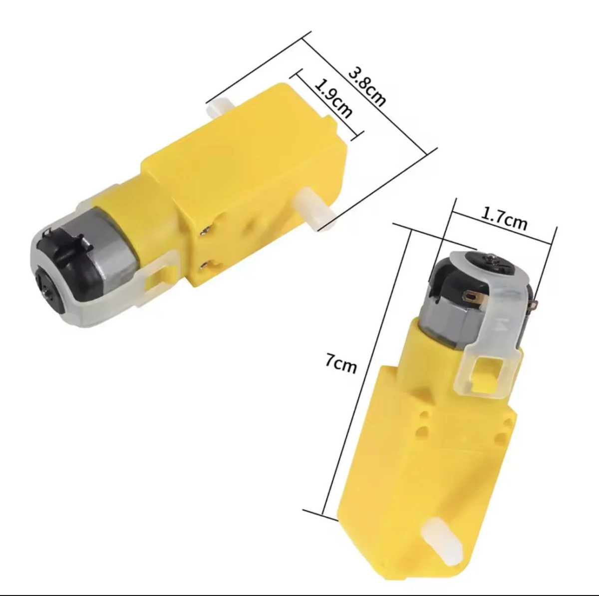 Moteur TT Réducteur DC – Fort Couple – Simple ou Double Arbre (1:48 / 1:120 / 1:220) - Image 5