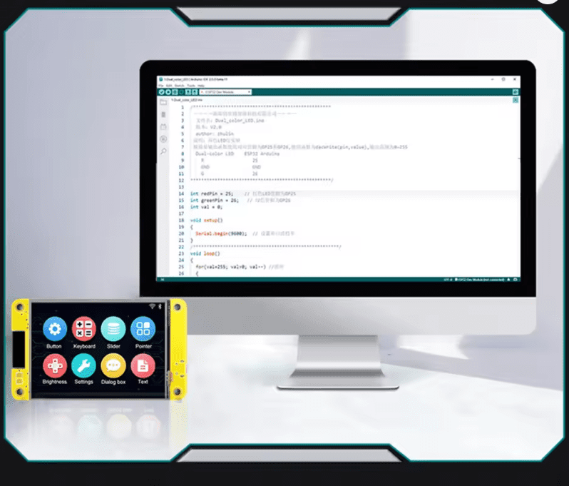 Écran LCD ESP32 Xtouch 2.4” – 240x320 RGB – ESP32-2432S028R – Image 3