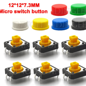 Bouton poussoir tactile 12×12×7.3 mm – Interrupteur momentané