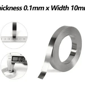 Bande de nickel pour soudure par points 0.1mm*8mm*10m– Rouleau pour batteries 18650