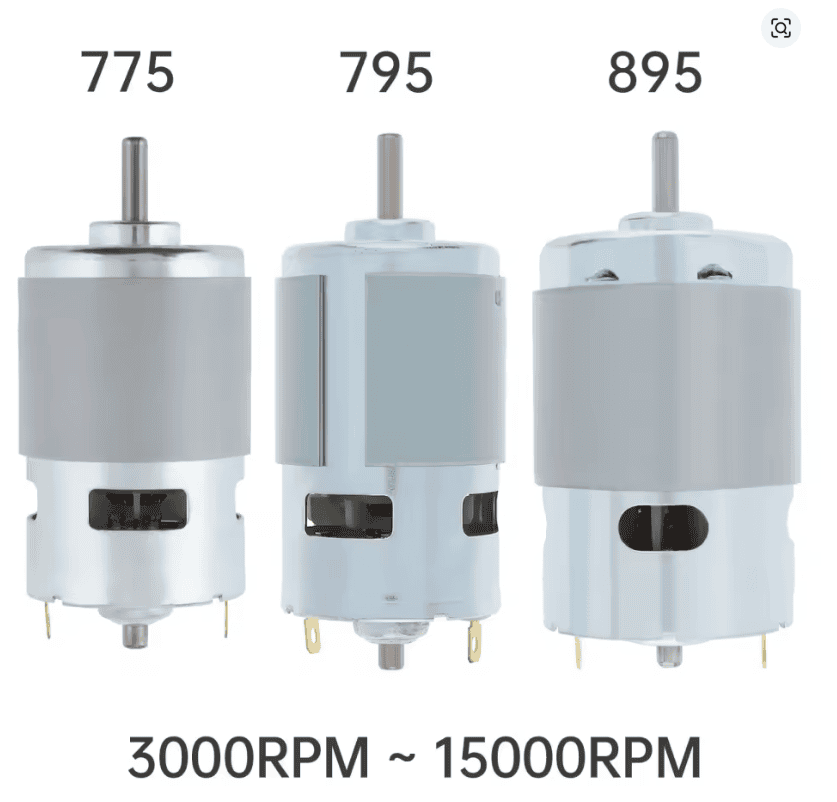 Moteur à courant continu 775 / 795 / 895 – 12 V - 24 V – Double roulement à billes