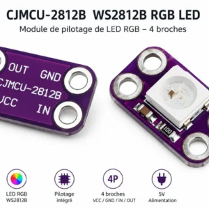Module LED RGB adressable CJMCU-2812B / WS2812B – 4 broches